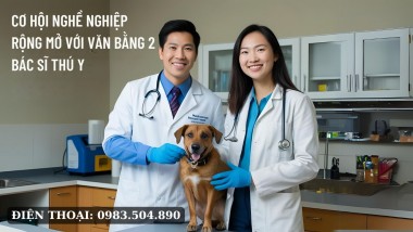 CƠ HỘI NGHỀ NGHIỆP RỘNG MỞ VỚI VĂN BẰNG 2 BÁC SĨ THÚ Y