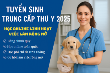 Tuyển Sinh Trung Cấp Thú Y 2025 – Học Online Linh Hoạt, Việc Làm Rộng Mở